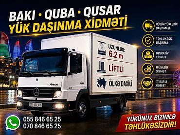 hova yuk masini: Bakı–Quba–Qusar istiqamətində yükdaşıma xidməti - Bütün növ yüklərin — 1