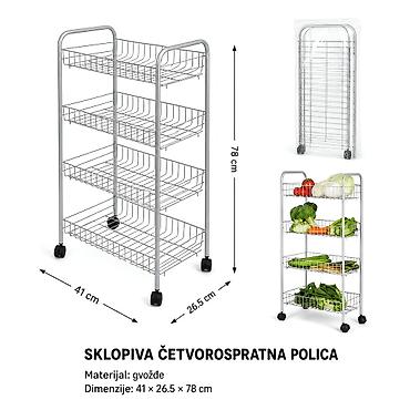 KMT Četvoroslojna sklopiva polica 5412023 Praktična višespratna