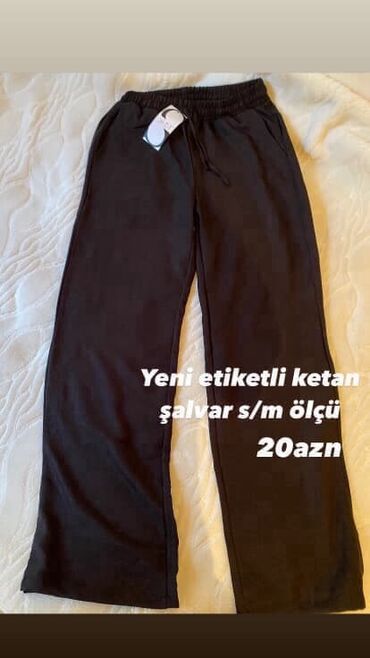 klasik şalvar modelleri: Şalvar, S (EU 36), rəng - Qara