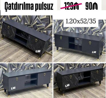 Masa və oturacaq dəstləri: TV STEND / TV altı Yeni və sifarişlə. Qiymət : 90₼ Ölçü 