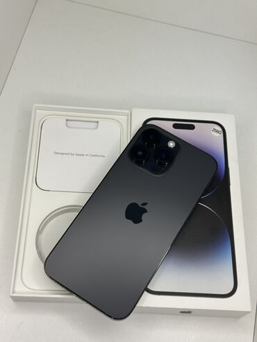 большие телевизоры: IPhone 14 Pro Max, Б/у, 256 ГБ, Deep Purple, Коробка, 86 %