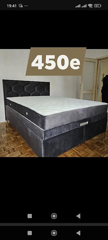 Kreveti: Boxspring bračni kreveti sa tapaciranim uzglavljem - Tip: boxspring — 2