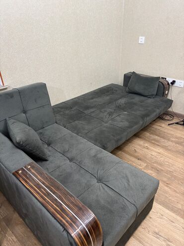 esger yari sekilleri: Раскладной диван, Б/у, Раскладной, С подъемным механизмом, Велюровая ткань, Нет доставки