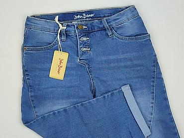 modne jeansy cropped: John Baner, Spodnie 3/4 damskie, rozmiar XS — 1