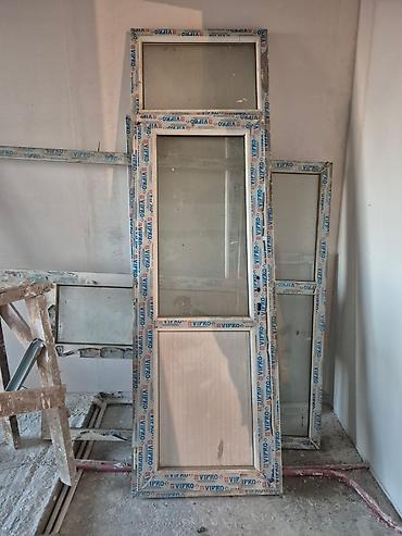 ağ qapı: PVC qapı və pəncərə dəsti - Tərkib: 2 qapı, 1 pəncərə - Material: PVC — 1