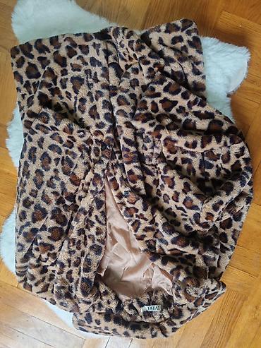 city rock jakna: Leopard kaput/blejzer od veštačkog krzna - Uzorak: leopard print u — 1