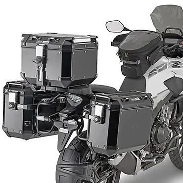 vojna cerada: Aluminijumski set kofera za motocikl sa kompletnim nosačima - — 1