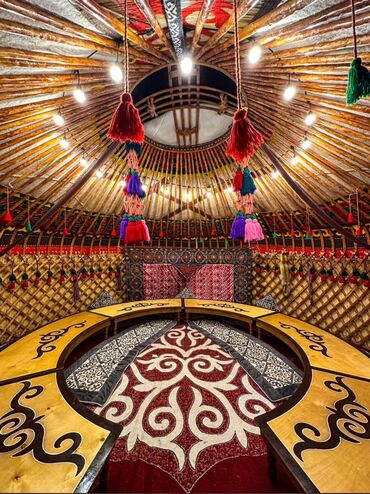 Аренда юрт: Аренда юрты, Каркас Деревянный, 85 баш, Казан, Посуда, С полом — 4