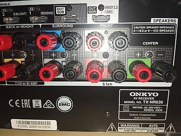ТВ-тюнеры и ресиверы: Onkyo TX-NR636 AV Receiver + pult - 7.2-kanallı AV resiver, ev — 5