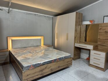 Спальные гарнитуры: Спальный гарнитур, Новый, Двуспальная кровать, Комод, Трюмо, Другая страна производитель, ДСП, Бесплатная доставка, Платная доставка, Самовывоз — 12