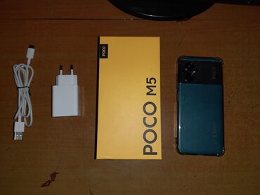 телефон xiomi: Poco M5, Новый, 128 ГБ, цвет - Зеленый, 2 SIM