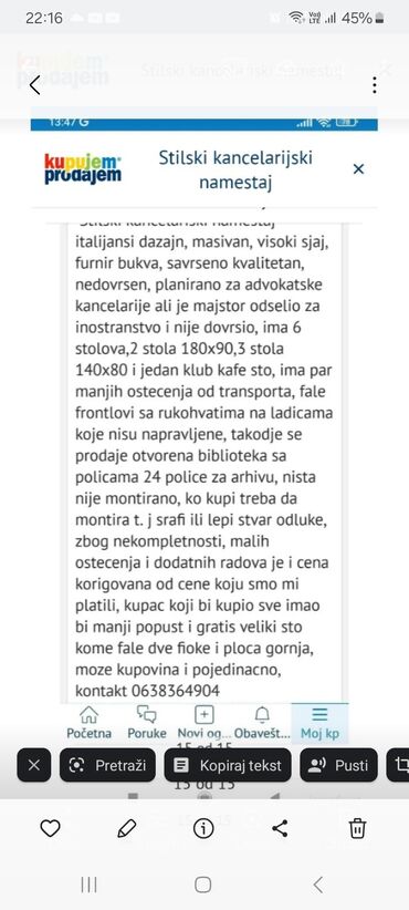 Stilski radni stolovi: Stilski kancelarijski nameštaj nov,obavezno procitati tekst sa — 10
