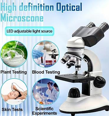 Медтовары: Mokroskop Ikiqat led ishiqlari İkiokulyarlı Bioloji Mikroskop Linza — 3