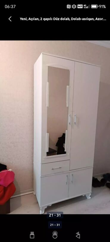 Dolablar: Yeni, Açılan, 2 qapılı Düz dolab, Dolab-asılqan, Azərbaycan — 18