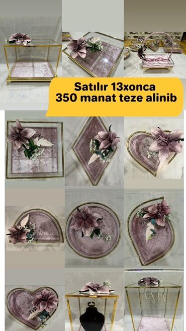 salfetqa qabi: Şəkillərdə müxtəlif formalı, qızılı rəngli çərçivəyə malik və