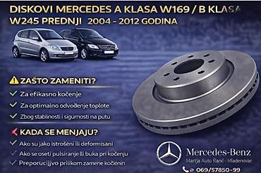 Brake System: DISKOVI MERCEDES A KLASA W169 B KLASA W245 2 | Diskovi zadnji — 2