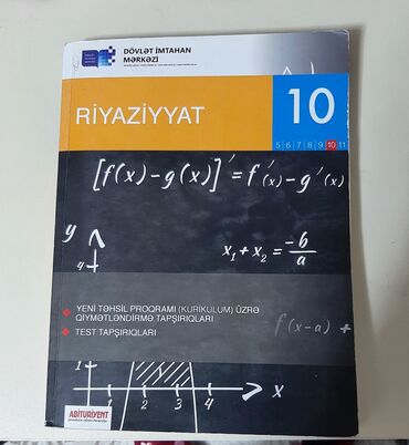 testler: Riyaziyyat test tapşiriqlari 10sinif,Əla veziyetde hec yazilmayib