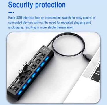 Другие аксессуары для компьютеров и ноутбуков: USB переходник, с включателем/выключателем, 7 гнезд!!! Цвет: белый at lalafo.kg — 7 Другие аксессуары для компьютеров и ноутбуков: USB переходник, с включателем/выключателем, 7 гнезд!!! Цвет: белый — 7