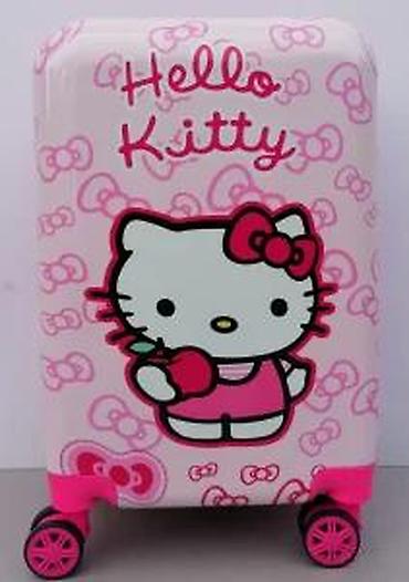 Rančevi, torbe i koferi: Pink kofer za decu sa motivom Hello Kitty, idealan za putovanja. Kofer — 16