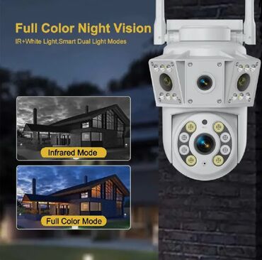 фотоувеличитель упа 725: 2 kameralı Rəngli Gecə Görüşlü Wi‑Fi PTZ Təhlükəsizlik Kamerası - 2MP