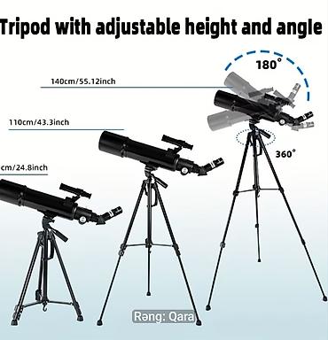 Спорт и отдых: Astronomik Teleskop Apertural 80mm Foks 600mm Zoom 24x-750x - Tripod — 4