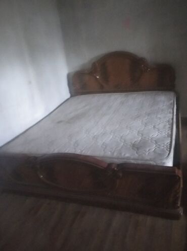 кровать двухспальная: Спальный гарнитур, Двуспальная кровать, Шкаф, Тумба, Б/у