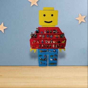 Kocke za decu: Drvena LEGO polica (50×80cm) – ručni rad! Organizujte LEGO kolekciju — 5