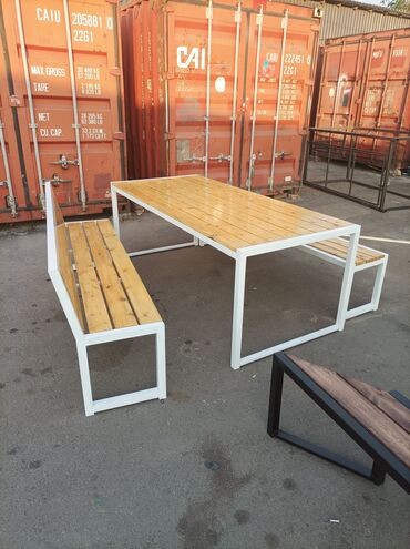 Столы для кафе: Мебель для сада. Скамейка. Садовый стол Уличный туалет. Летний душ — 27