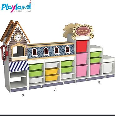 модульный стол: Детский модульный игровой стеллаж Playland “Small Town in Europe” - — 1