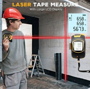 Məsafə ölçənlər, ruletkalar: Yeni Lazer məsafə ölçən, Hesablama funksiyalı, Rayonlara çatdırılma, Pulsuz çatdırılma, Ödənişli çatdırılma — 5