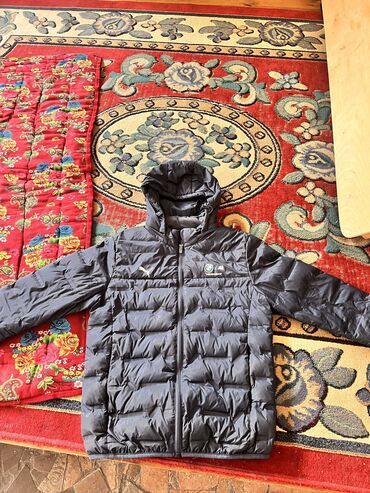синяя рубашка в клетку женская: Мужская куртка, L (EU 40), Puma, Б/у, цвет - Голубой, Самовывоз