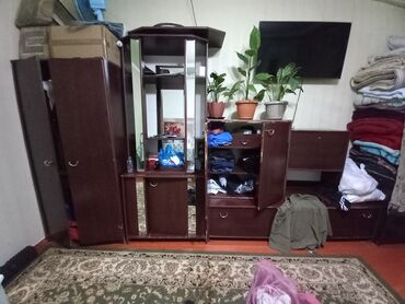 прихожки для дома: Зал үчүн гарнитур, Шкаф, ДСП, түсү - Күрөң