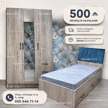 Uşaq/yeniyetmə otağı üçün mebel dəsti Tərkibi: - 1 nəfərlik çarpayı –