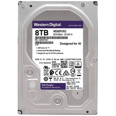 dvd disklər: Daxili Sərt disk (HDD) Western Digital (WD), 8 TB, 5400 RPM, 3.5", Yeni