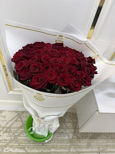 газонокосилка ремонт: Пышный букет из бордовых роз - Состав: крупные бордовые розы с — 2