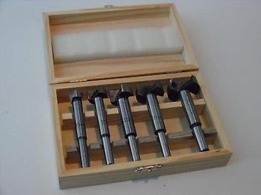 Burgije: Set Forstner burgija za drvo – 5 kom u drvenoj kutiji - Tip: Forstner — 3