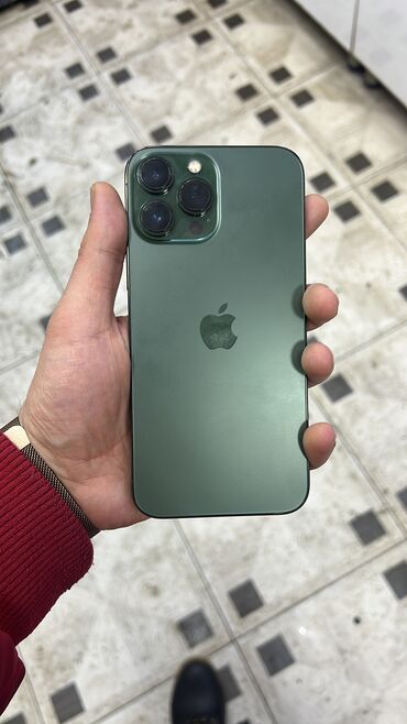 kreditle iphone 13 pro: IPhone 13 Pro Max, 128 GB, Alpine Green, Zəmanət, Barmaq izi, Simsiz şarj