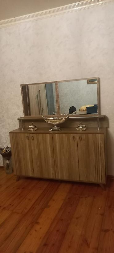 plasmas qapi: Qonaq otağı üçün mebel dəsti - Rəng/üslub: Təbii ağac teksturalı — 3