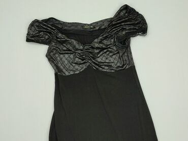 czarna sukienki z rozcięciem na nodze: Dress, S (EU 36), condition - Very good