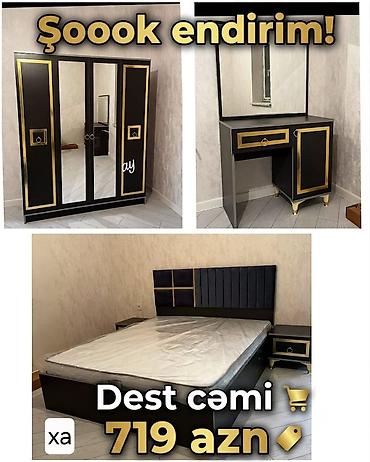 perla.az kataloq: Yataq otağı mebel dəsti – 719 AZN Zövqlü və müasir dizaynda — 1