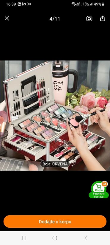 Šminka: Profesionalni kozmetički set šminke spakovan u prenosivi kofer — 8