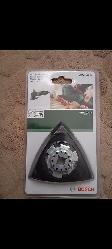 električna testera za meso: Bosch Starlock AVZ 93 G – trouglasta brusna ploča/adapter za — 1