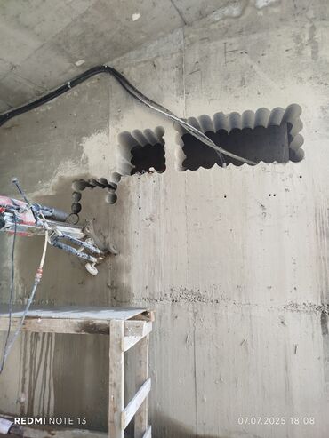 Beton işləri: Beton kesme, beton deşmə — 12