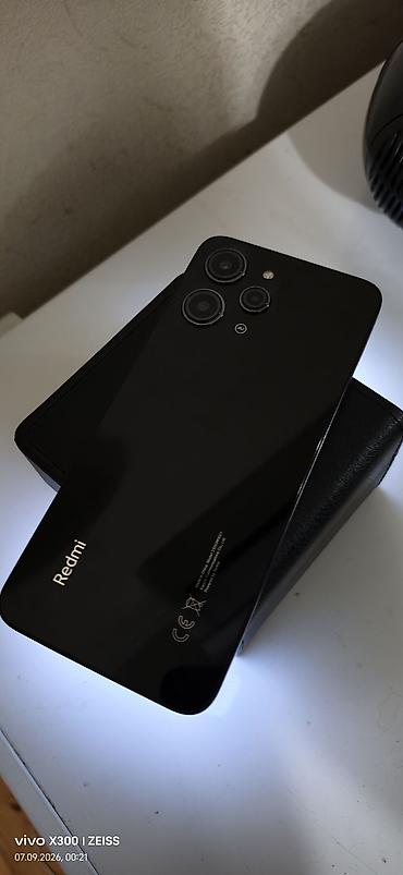red cell: Redmi, Redmi Note 12, Б/у, 128 ГБ, цвет - Черный, 2 SIM — 1