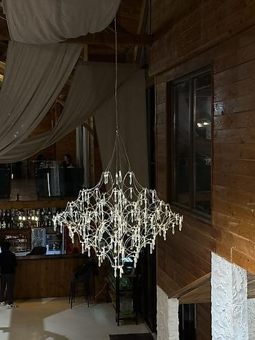 Люстры: Подвесная дизайнерская люстра “ледяная гроздь” парящие люстры, ширину — 5