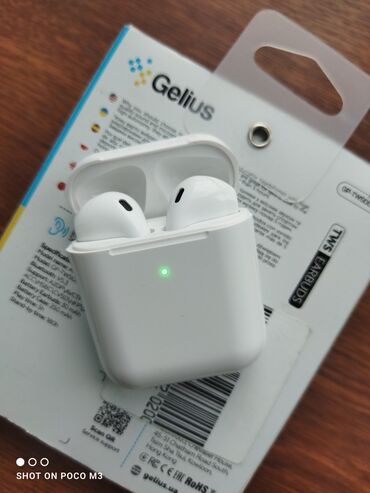 Qulaqcıqlar: Yeni Simsiz (Bluetooth) Qulaqcıqlar, Gelius, rəng - Ağ