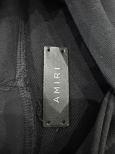 Толстовкалар: Толстовка худи AMIRI с капюшоном. - Цвет: черный - Принт: фирменные — 2