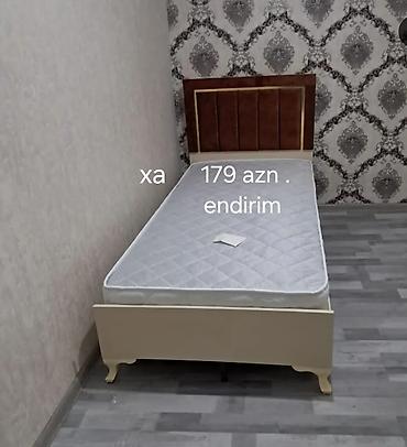 2 neferlik matras: Tek nəfərlik çarpayı və döşək dəsti - Ölçü: təxmini 90x190 sm (tək — 1