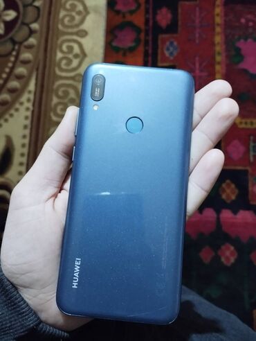 huawei ascend g710: Huawei Y6, 32 GB, rəng - Mavi, Sensor, Barmaq izi