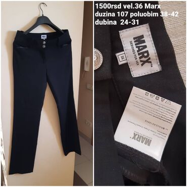 Pantalone: S (EU 36), Ravne nogavice — 1